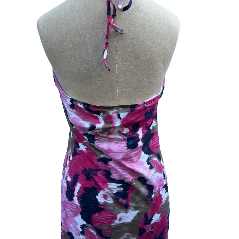 NWT Meridian Halter Cup Spa Dress Coverup Pink Martini Size Medium - Picture 5 of 10